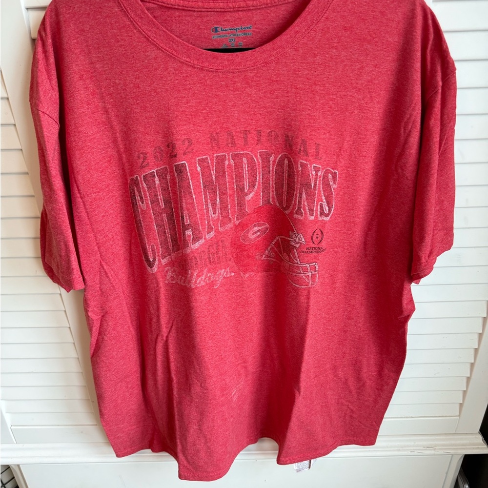 Red Georgia National Champions T-Shirt